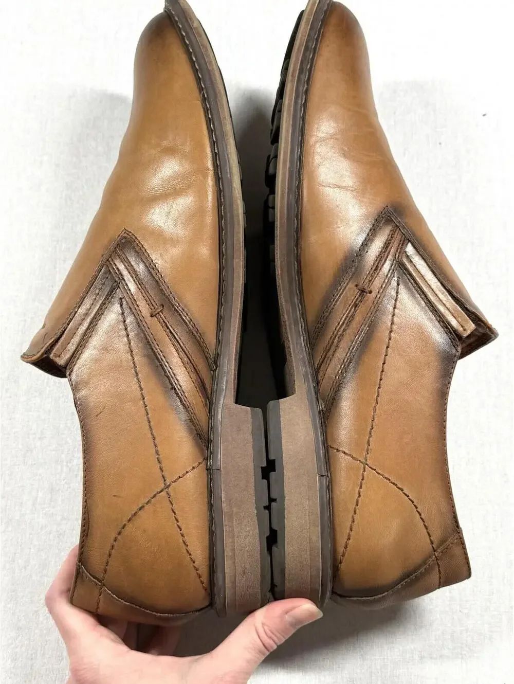 Mark Nason Ottomatic Cypher Loafers Men's Sz 14 Brown Leather Shoes‎ Slip On